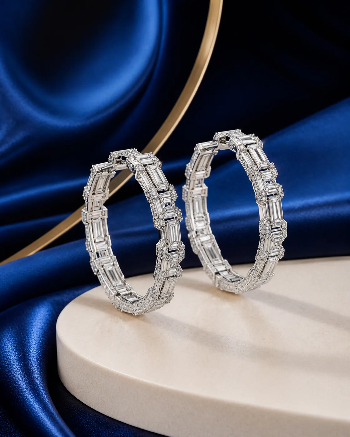 Noor Diamond Hoop Earrings