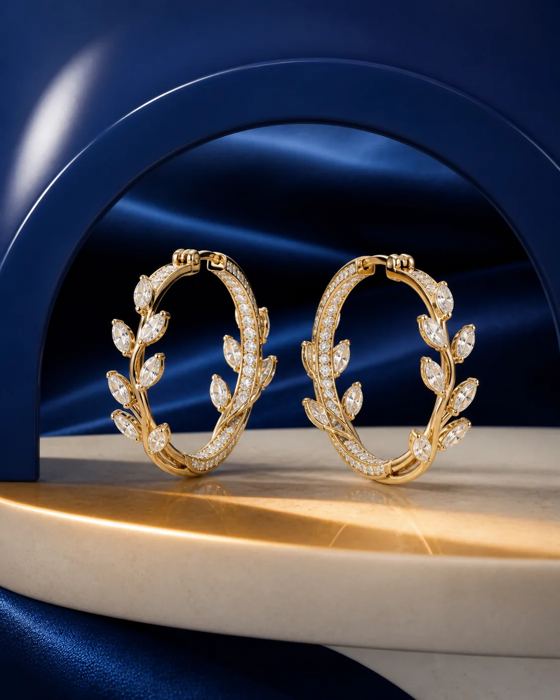 Meher Diamond Hoop Earrings