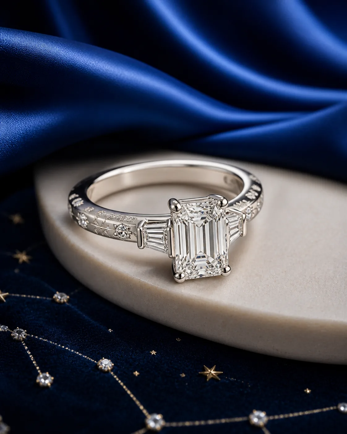 Luna Emerald Solitaire