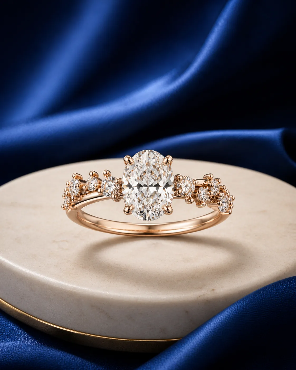 Luna Oval Solitaire
