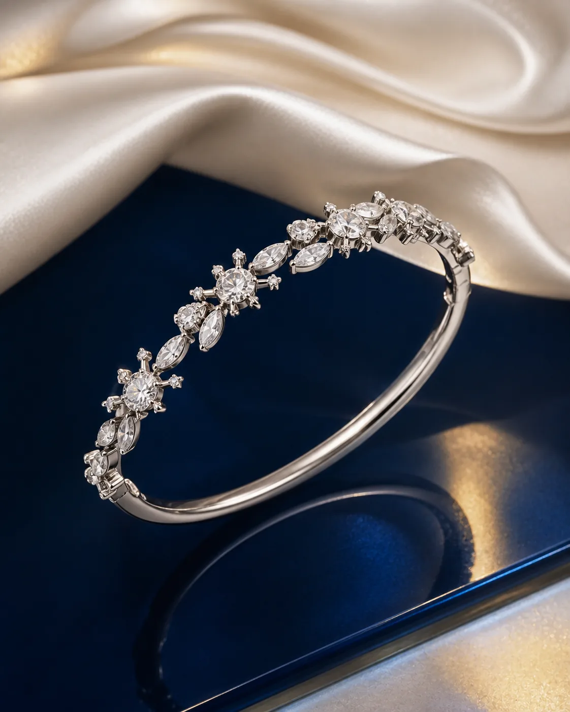 Luna Marquise Diamond Bangle