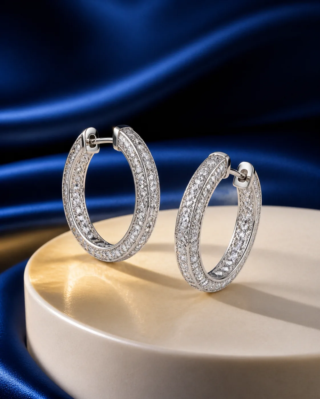 Luna Diamond Hoop Earrings