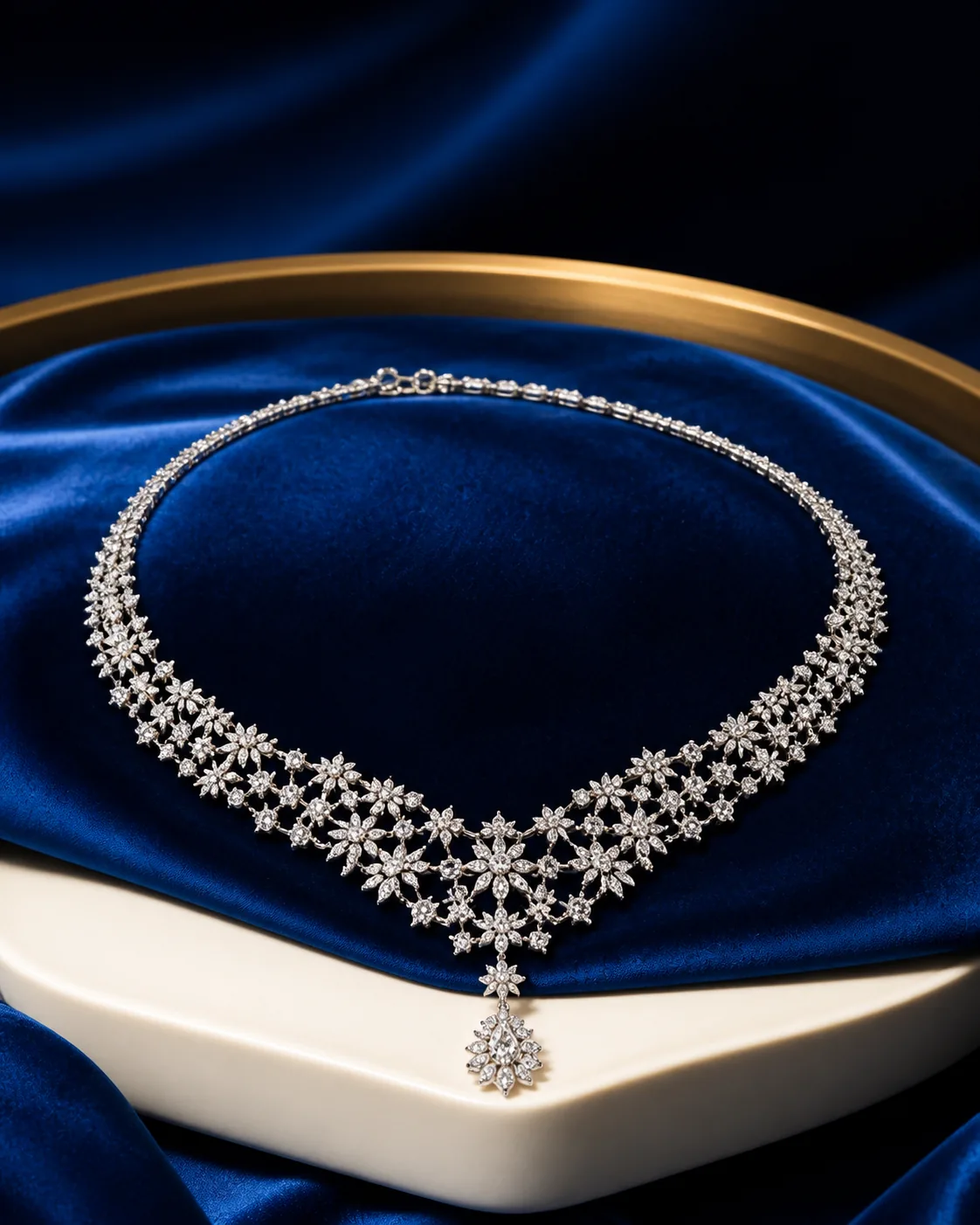 Luna Pear Bridal Necklace