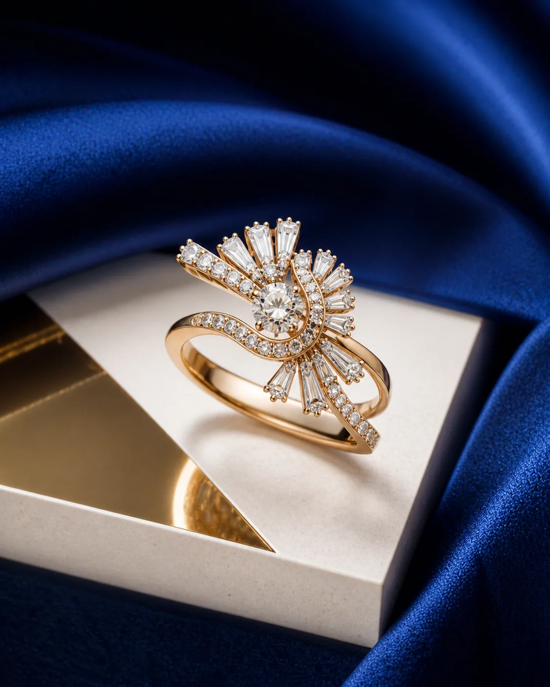 Saanjh Diamond Bloom Ring