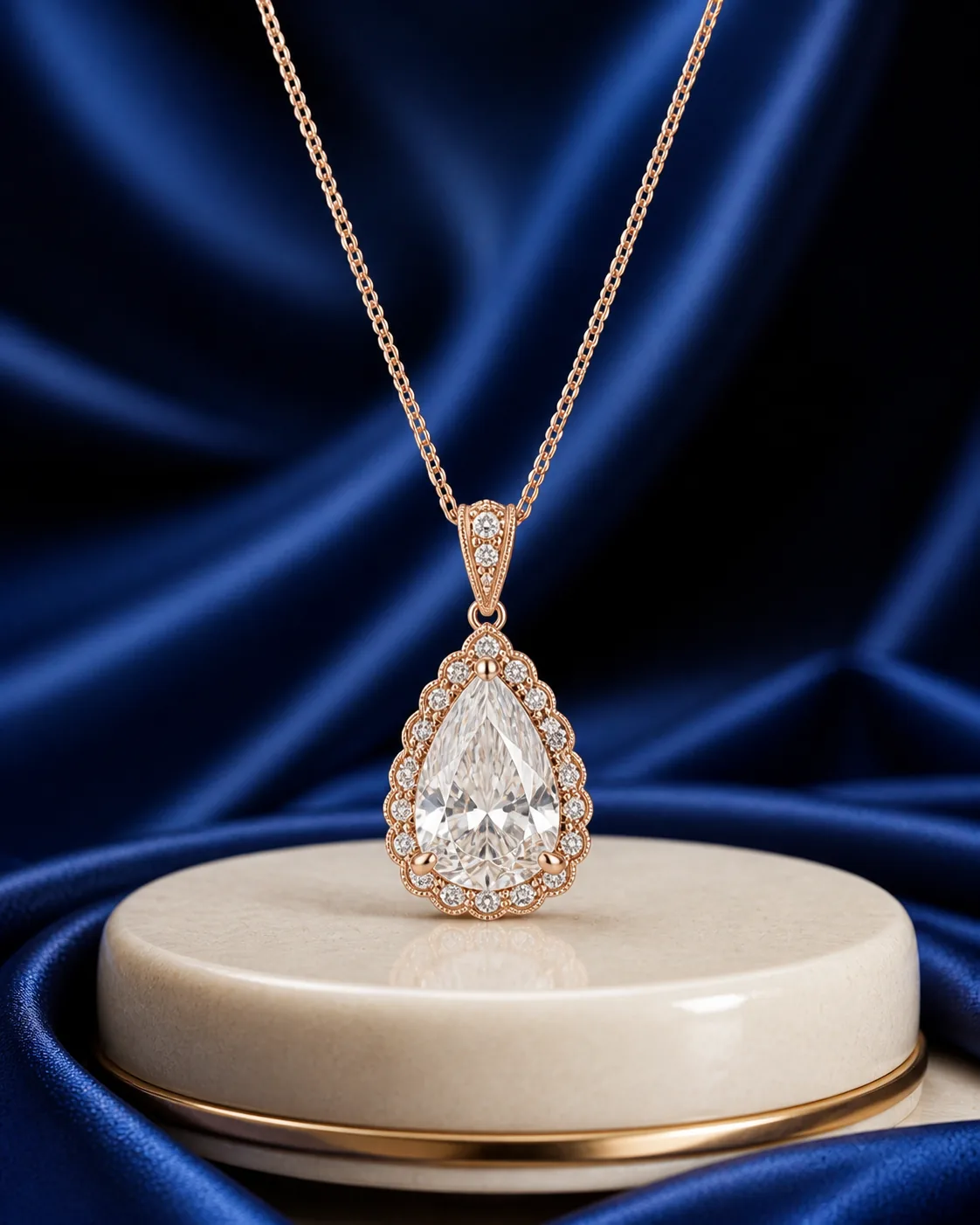Iyla Pear Solitaire Pendant