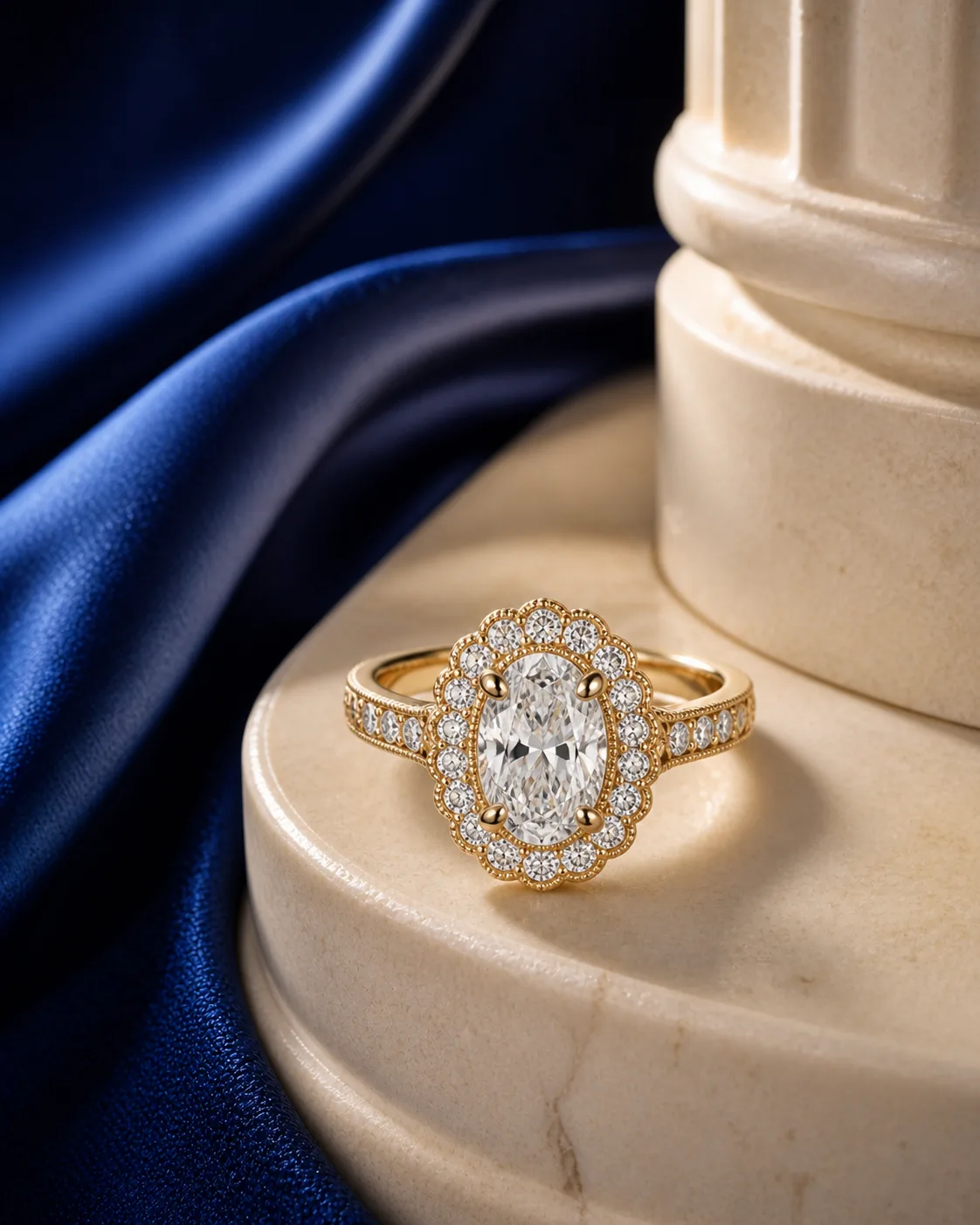Iyla Oval Halo Ring