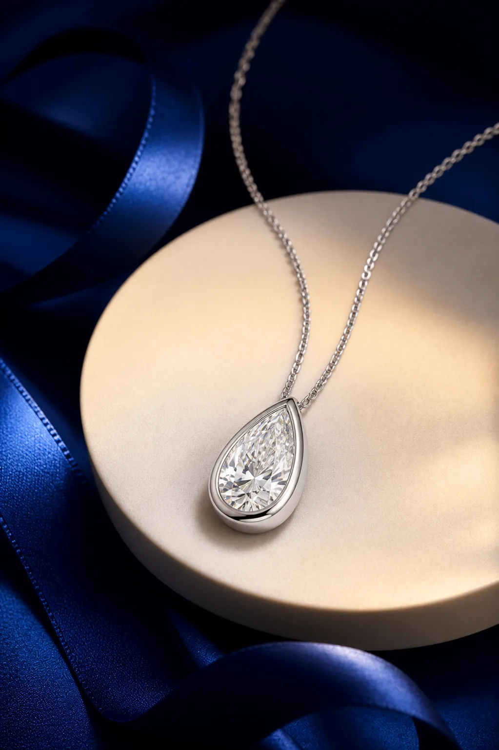 Zoya Pear Solitaire Pendant