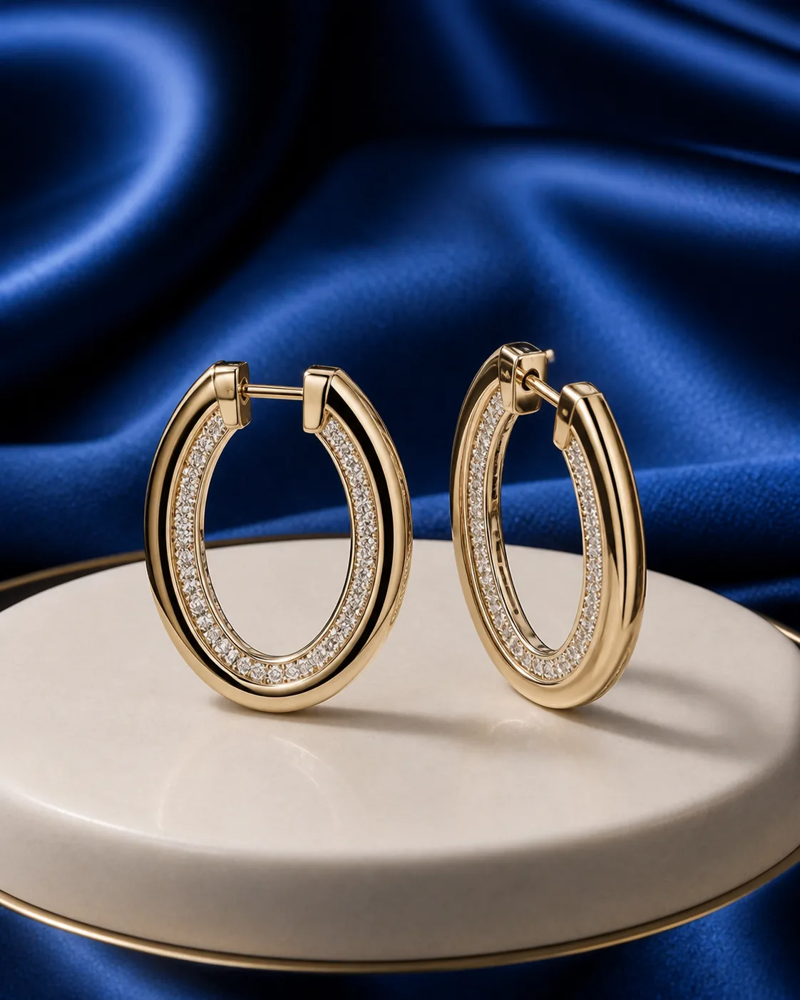 Zoya Diamond Hoop Earrings