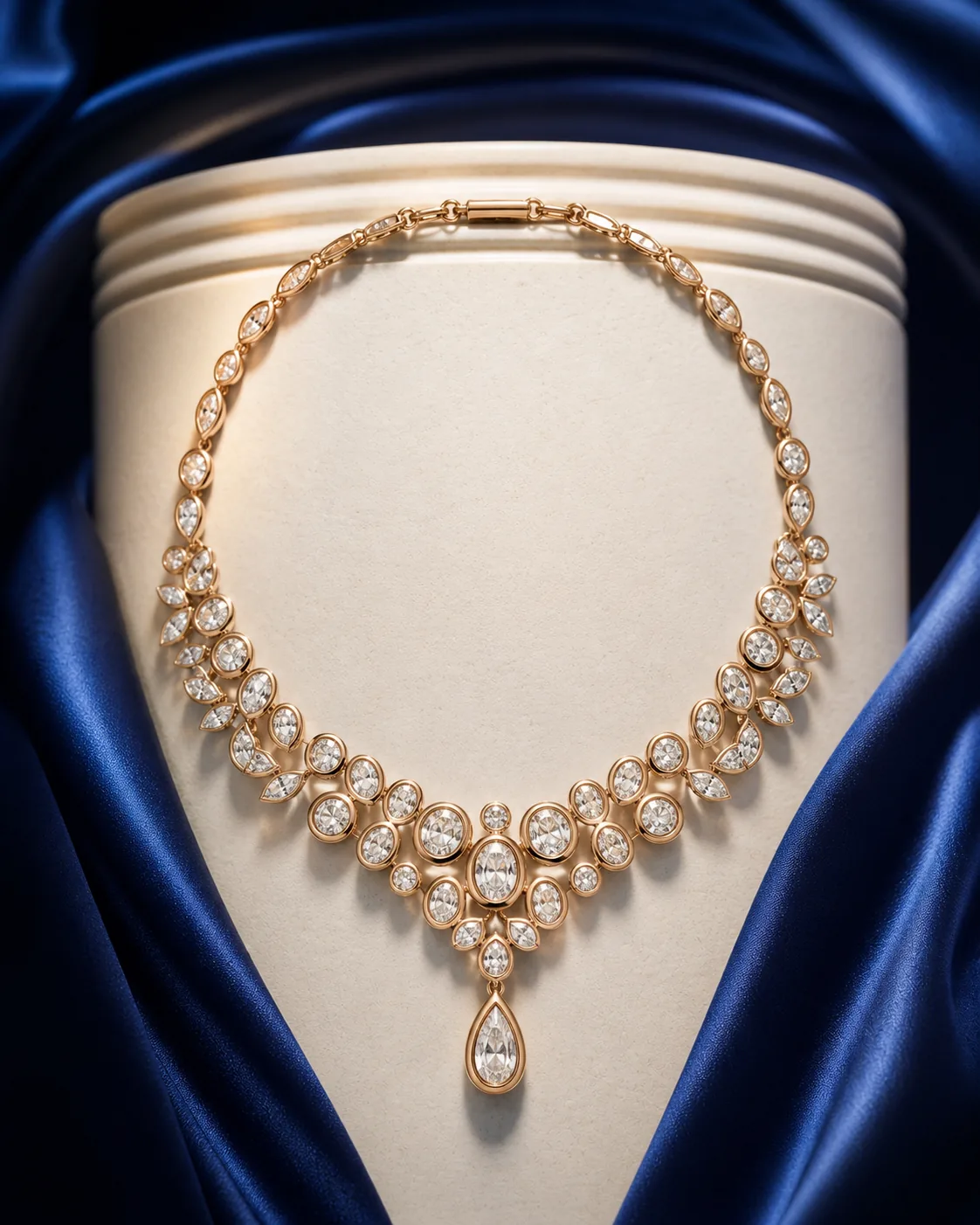 Zoya Pear Bridal Necklace