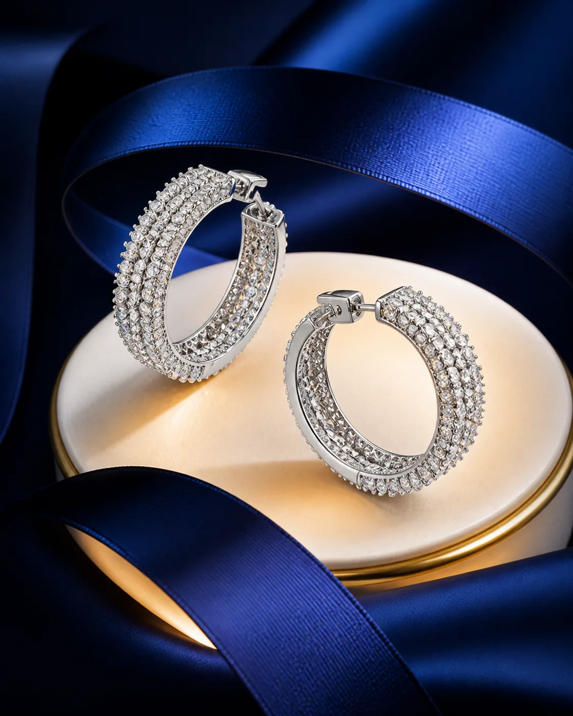 Celeste Diamond Hoop Earrings