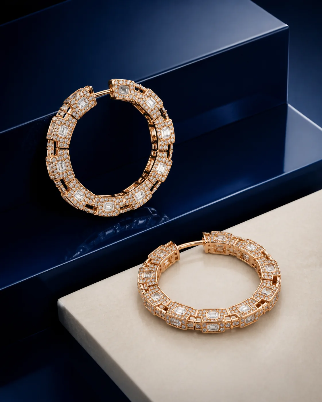 Vanya Diamond Hoop Earrings
